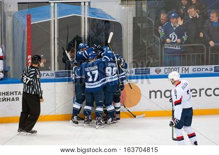Dynamo Moscow Rejoice Of Score