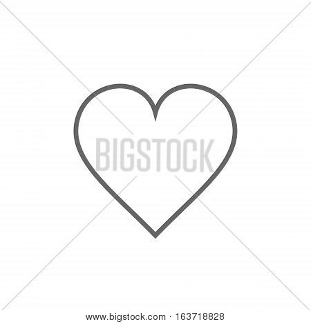 Heart icon outline vector simple isolated illustration.