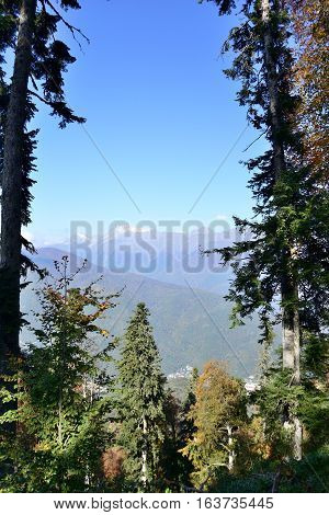 View of the ridge Psekhako Sochi Russia