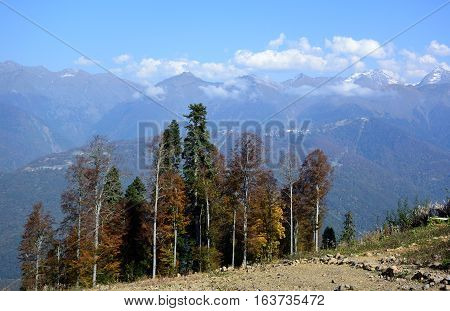 View of the ridge Psekhako Sochi Russia