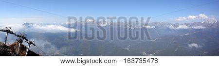 View of the ridge Psekhako Sochi Russia