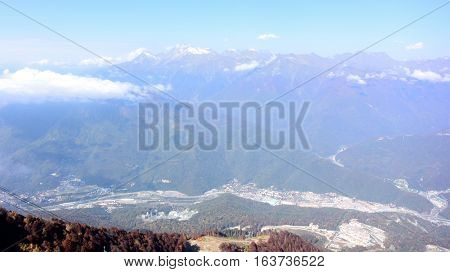View of the ridge Psekhako Sochi Russia