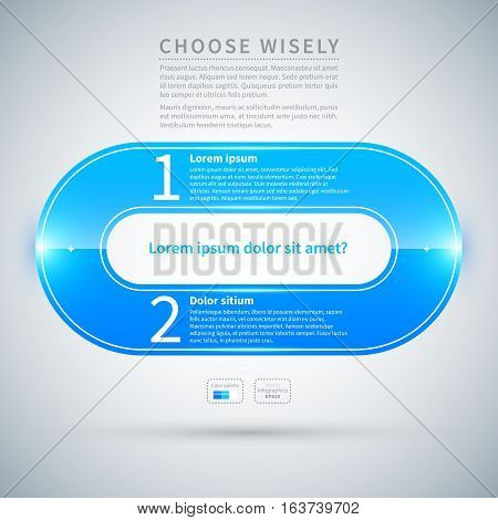 Blue Glossy Design Layout. Useful For Web Design Or Advertising.