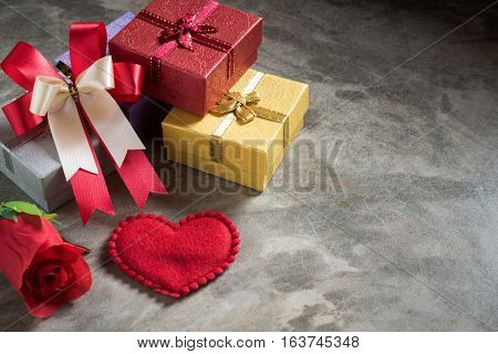 Valentine Day Background, Red Heart With Red White Rose