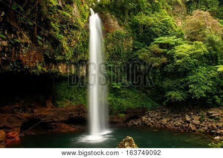 Lower Tavoro Waterfalls In Bouma National Heritage Park, Taveuni Island, Fiji