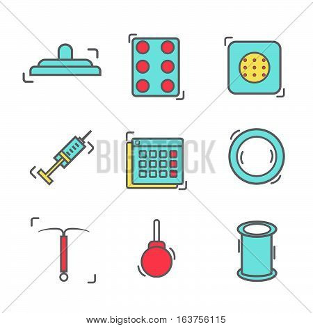 Contraception Methods Line Icon