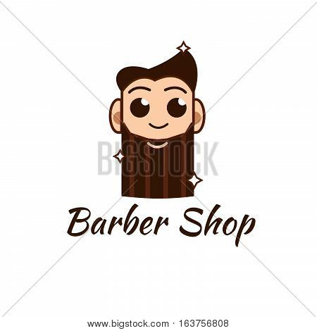barbershop logo or icon vector illustration stock