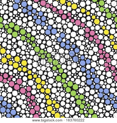 Geometric seamless pattern. Abstract colored background with blots