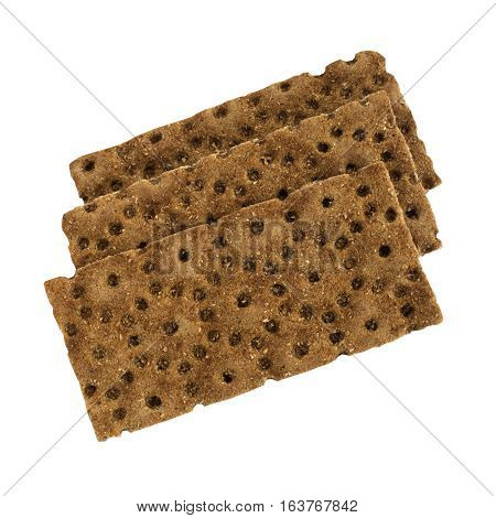 Black Bread Crumbs Isolated