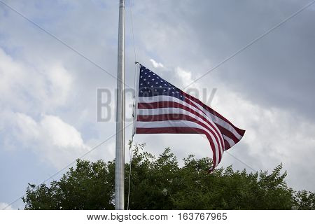Flag At Half Mast