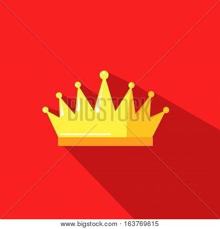 illustration of a crown on rred background with shadow