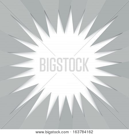 Modern sunburst summer background from hexagonal folded paper texture