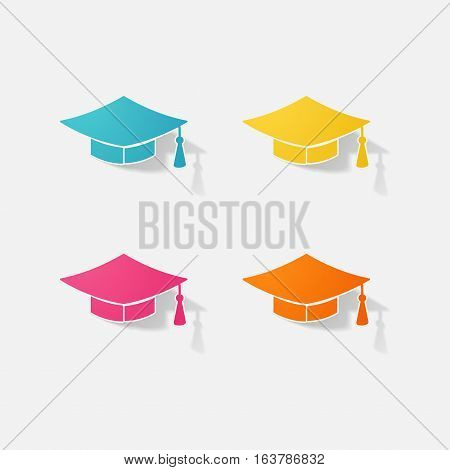 Sticker paper products realistic element design illustration konfederatka