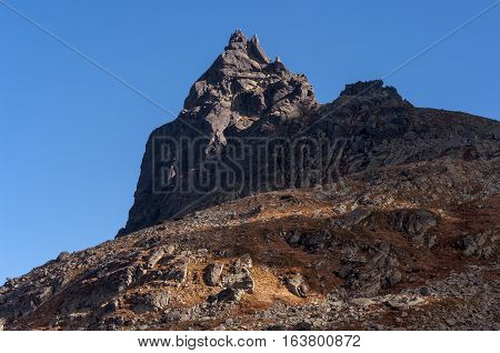 A view of the summit of the Mnich in the High Tatras