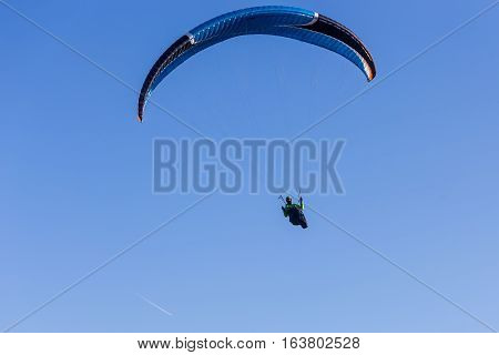 One Paragliding In The Sky