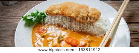Chicken Katsu Kare japanese curry meat and vegetables