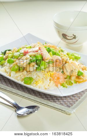 a photo of tasty chinese fried rice