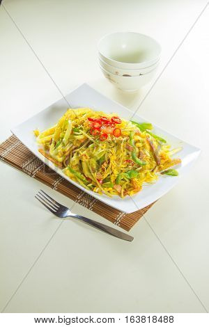 a chinese cuisine photo of fried noodles