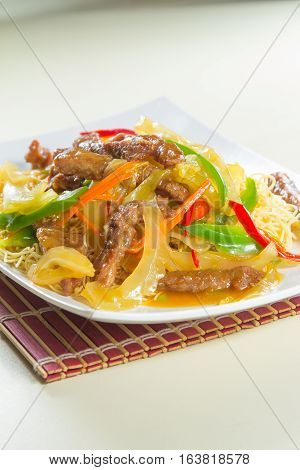 a chinese cuisine photo of fried noodles