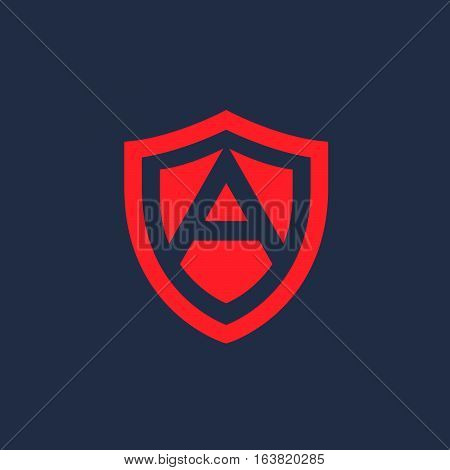 Letter A Shield Logo Icon Design Template Elements