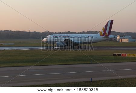 Germanwings Airbus A319 Taxiing In Hamburg