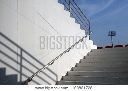 SUPHANBURI ,THAILAND - DECEMBER 11,2016 : Empty stadium provincial public for the people exercise or competition sport in Suphanburi Province,Middle of Thailand.