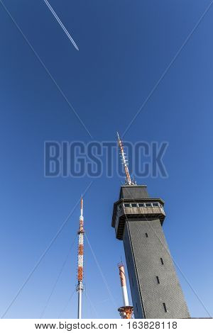 Radio And Tv Station At The Feldberg In Hesse