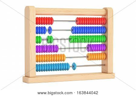 Toy Abacus 3D rendering isolated on white background