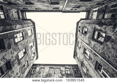 Cityscape of Warsaw, district Praga a Poland