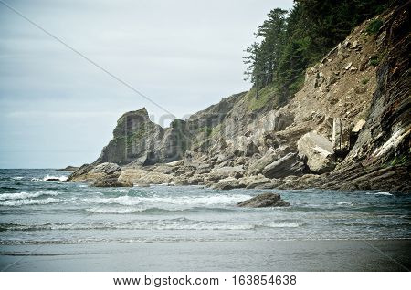 Crashing waves at Oswald West in Oregon