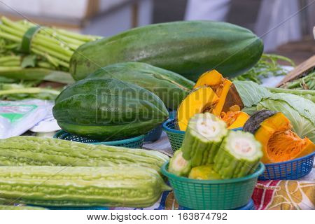 Thai Exotic Vegetables In Market