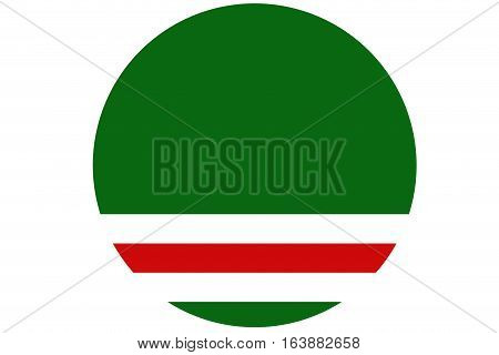Chechen republic flag illustration symbol. Russia .