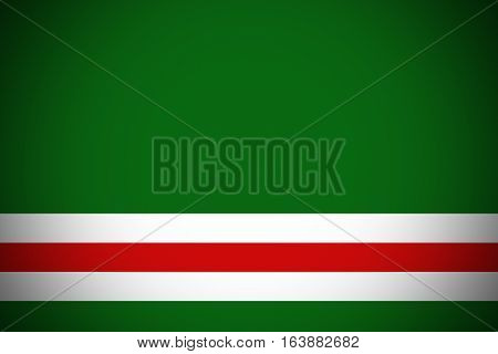 Chechen republic flag illustration symbol. Russia .