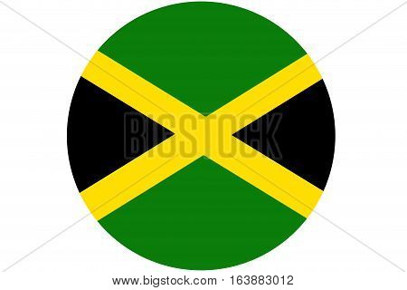 Jamaica flag , Jamaica national flag illustration symbol.