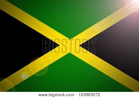 Jamaica flag , Jamaica national flag illustration symbol.