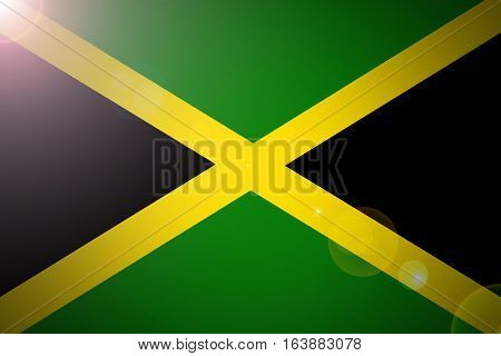 Jamaica flag , Jamaica national flag illustration symbol.