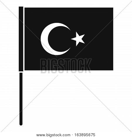 Turkish flag icon. Simple illustration of Turkish flag vector icon for web