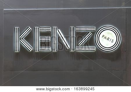 SEOUL SOUTH KOREA - OCTOBER 21, 2016: Japanese fashion brand Kenzo Paris.