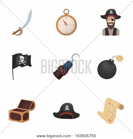 Pirates set icons in cartoon design. Big collection of pirates vector symbol stock illustration