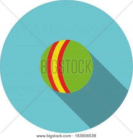 vector children icon Green ball with stripes