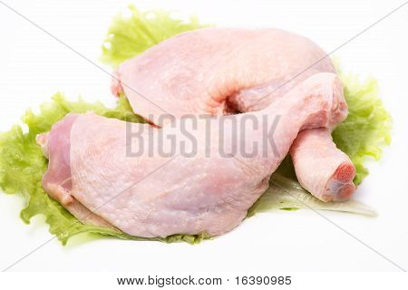 -한 육계의 닭의 다리