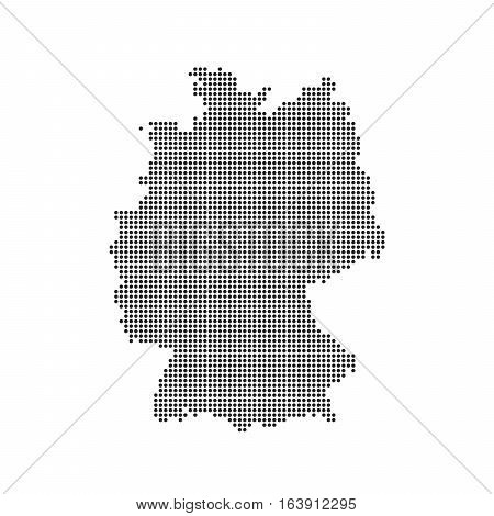 Vector Dotted Germany Map on White Background