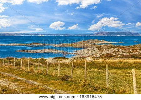 Image of beautiful Norway landscape in Mostery Norway.