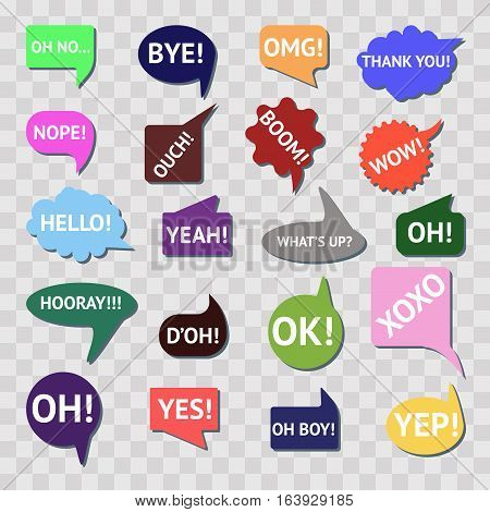 Vector Speech Bubble Colorful Set