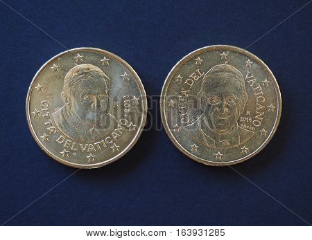 Pope Benedict Xvi And Francis I 50 Cents Coins