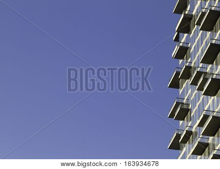 Modern residential building in New York, United States
