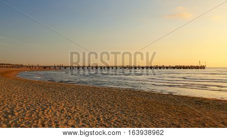 Forte Dei Marmi Pier View On Sunset