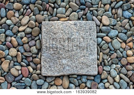 Square stone paving pebble Patio Japanese garden