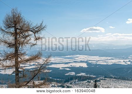 Winter in High Tatras Mountains. High Tatry. Slovakia. Vysoke Tatry. Sunny day
