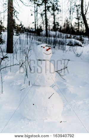 Winter in High Tatras Mountains. High Tatry. Slovakia. Snowman.